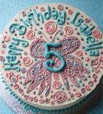 Gluten free, wheat-free sponge cake, made with organic ingredients and filled, frosted and decorated with organic buttercream. For collection from SW9, or delivery by hand in London and within M25.  Sorry, this cake cannot be posted