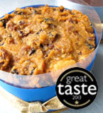 This Marzipan Fruit Cake won a Great Taste award. Made with glutenfree, dairyfree ingredients: organic fruit: fudgy dried pears and sultanas, and cherries, all steeped in Appleton White Rum. Packed with chunks of organic Lübecker  marzipan. Lightly sweetened, all ingredients gluten-free and dairy-free