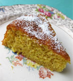 Moist Tunisian Orange & Almond Cake. Made with organic ground almonds, oranges and extra-virgin olive oil. Made with 100% gluten-free and dairy-free ingredients