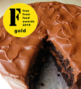 A Gold medal winner at the FreeFrom Food Awards 2019 – my gluten-free vegan Mocha Chocolate Cake. Made with egg free, gluten free, dairy free ingredients. Delivery in London. Click on the picture to see more vegan cakes