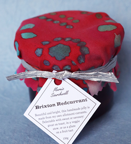 Brixton Redcurrant: a gorgeous, sweet & fruity jelly, made with bright and beautiful allotment redcurrants. A delicious partner for soft cheeses, and an excellent accompaniment to cold cuts or rich roasts. Or add it to your sauces for some silky sweetness.