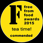 Commended in the Tea Time category at the FreeFrom Food Awards 2015. The judges said: "Light and rich, good crumb, great ingredients … Rich chocolate flavour and a good solid texture. Moist and sophisticated … I really love the hint of olive oil"