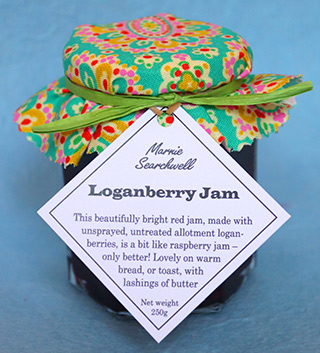 Loganberry Jam: Simply divine. Made with unsprayed allotment loganberries. Once bitten, forever smitten – this is like Raspberry jam, but more intense. A must-have! Sorry – this jam is out of stock